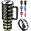 Greatyos 40 oz Tumbler with Handle and Flip Straw Lid