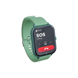 TECHMADE Smart Watch Glow Digital Watch with Pocket Rectangle Full Touch Calls Notifications SOS Function Sport Compatible with iOS and Android Green Taglia UNICA Sporty