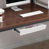 YIYIBYUS Under Desk Mounted Sliding Pull-out Drawer Storage Organizer Workstation,