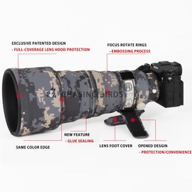 CHASING BIRDS Camouflage Waterproof Lens Coat for Sony FE 300mm F2.8 GM OSS Rainproof Lens Protective Cover (Reed Camouflage)