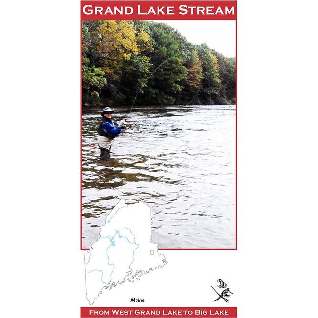 Grand Lake Stream 11x17 Fly Fishing Map