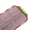 Container, Box Tight Sealing 10 Compartments for Travel (Purple)