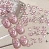 Multiple Shape Pink Nail Rhinestones for Nails Supplies Mini Steel