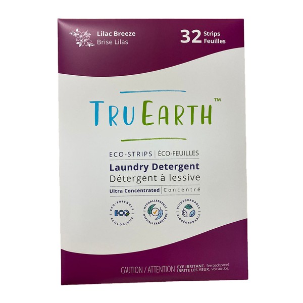 Tru Earth Eco-strips Laundry Detergent Lilac Breeze 32 Loads