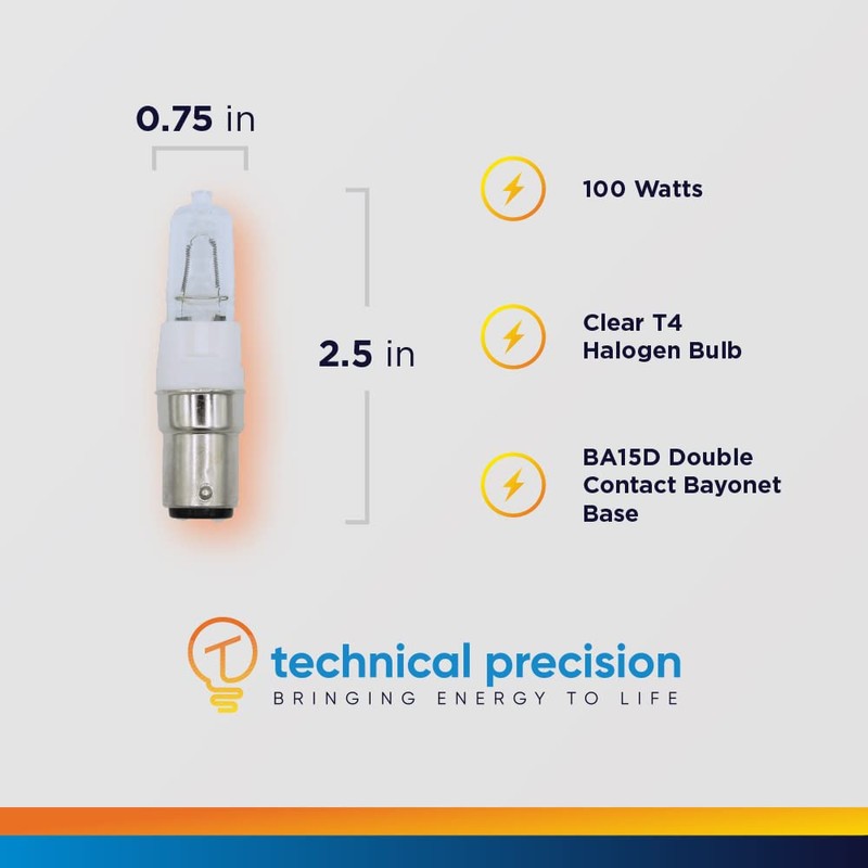 100W Halogen Bulb Replacement for Satco S4361 by Technical Precision