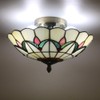Skyweel 12 Inch Vintage Chandeliers Light Tiffany Style Ceiling Light
