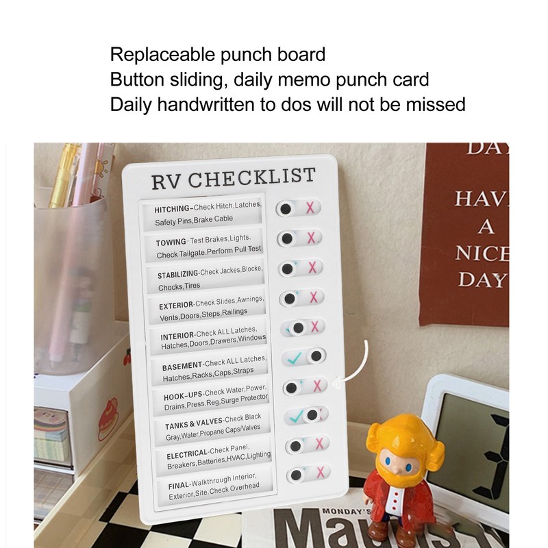 4pcs Checklist Board DIY Production Recyclable Portable Chore Checklist Detachable