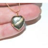 Kintsugi Petite Pyrite Broken Heart Mended with 23k Gold, Cord