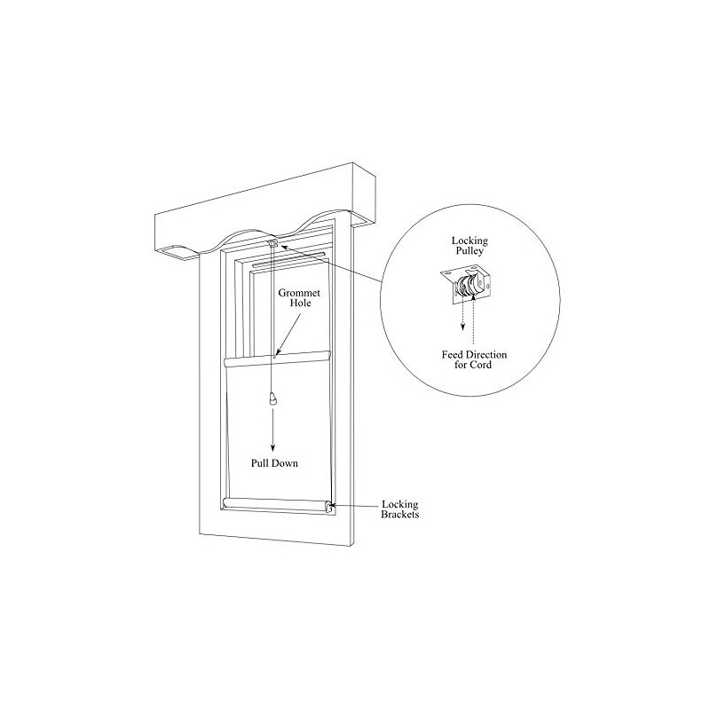 Locking Pulley for Top Down Roller Window Shades