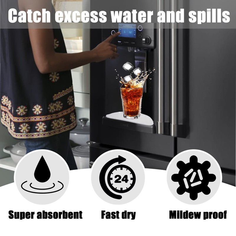 Cuttable Refrigerator Drip Catcher for Fridge Water Dispenser, Absorbent Drip