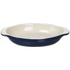 Delish Kitchen L-1892 Pearl Metal Deep Oval Plate, Navy, 8.7