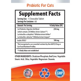 cat gastrointestinal - CAT PROBIOTICS - Advanced Natural Digestive AID Formula - GET RID of Bad Breath and Stop Diarrhea - cat Stomach Relief - 3 Bottles (180 Treats)