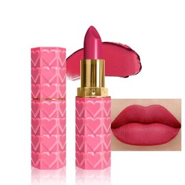 evpct- 1 pieza de lápiz labial rojo rosa, juego de lápiz labial mate aterciopelado sedoso para mujeres, resistente a las manchas de larga duración L  