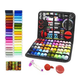 Sewing Kit Basic Equipment with 229 Sewing Accessories, Includes Dressmaking Scissors, Includes Sewing Thread, Needles, Buttons, for Beginners, Adults, Home, Travellers, Relatives and Friends