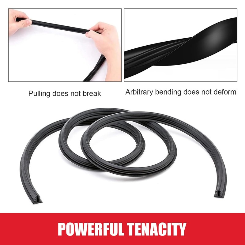 Polcatay Windshield Seals, Dust-Proof and Noise Reduction Rubber Strip, 6.5