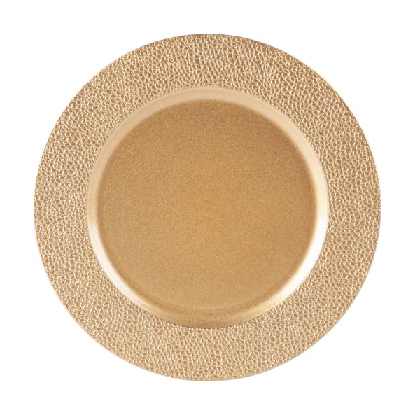 Argon Tableware Hammered Charging Plate, 33 cm, Gold