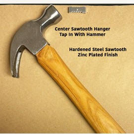 100 Pack - Pro Quality Zinc Plated Steel 1 inch No Nail Sawtooth Hangers