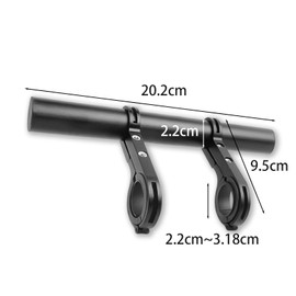 Axvxby 20cm Bike Handlebar Extender Aluminum Alloy Universal Bicycle Extension Bracket for GPS Speedometer Light Action Camera Phone Mount Durable and Lightweight