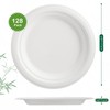 OasisSN [7 Inch, 128-Pack Compostable Paper Plates, Heavy-Duty Biodegradable Disposable