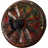 GURU SHOP Indian Round Wooden Wall Hook, Key Holder, Coat