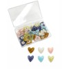 30Pcs Heart Decorative Push Pins, Cute Thumb Tacks for Cork