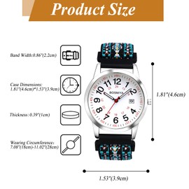 Lancardo Stylish Elastic Quartz Watch: Adjustable Stretch Woven Braided Strap Easy-Read 24-Hour HD Dial Perfect for Any Occasion