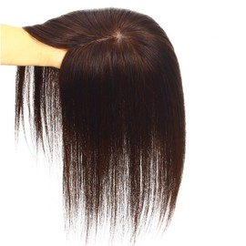 HIYE Partial Wig, Medical Wig, Hairpiece, Breathable, Wig, Fully Hand Planted, Ultra Real Skin, Hide Hair Loss, Flirty, Gray Hide, Made with Human Hair, Separate Only Cover Piece, Length 3.5 inches (9