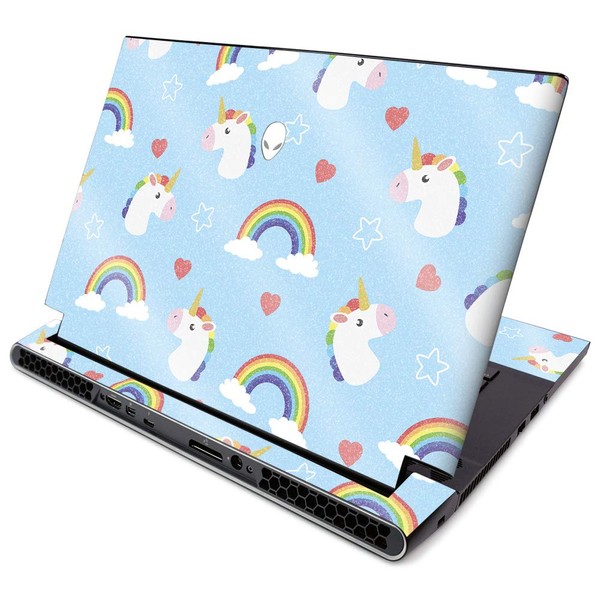 MightySkins Glossy Glitter Skin Compatible with Alienware m15 R2 (2019)