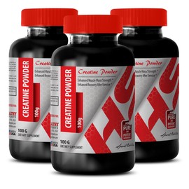 Creatine Protein Supplement - CREATINE Powder 100G - Increase Muscle Mass (3 Bottles)