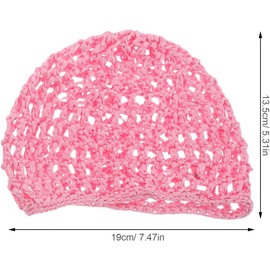 4 redecillas de ganchillo para el cabello: redecillas para el cabello para mujer, gorro de red trenzado para moño, gorros de ducha de ganchillo transpirables, para dormir.
