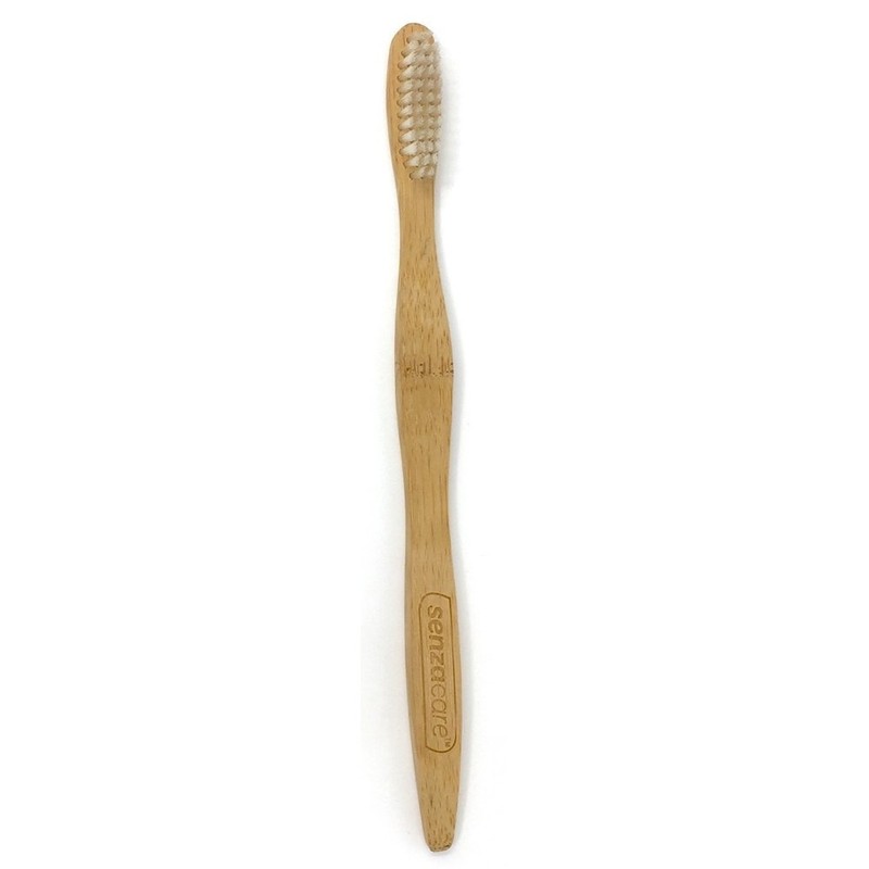SENZACARE Soft Adult Bamboo Toothbrush, 1 EA