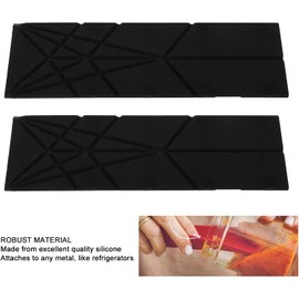 Cuchara Medidora Plegable Plana, Cucharas Medidoras Planas de Polígonos 3 en 1, Utensilios Magnéticos de Silicona para Utensilios de Cocina de Fácil Almacenamiento (negro grande)