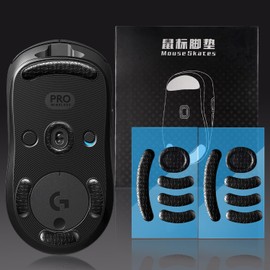 IMMOENUC - Mouse Soles Compatible with Logicool G Pro 2 Lightspeed/G Pro Wireless, 2-Pack Heavy Duty, Low Friction, Special Pattern Design, Thin Fit, Replacement Mouse Legs, Enhanced Sliding Performance (Black)