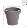 Prosper Plast DLOF200-405U 19.6 x 18.1 cm "Lofly" Flowerpot -