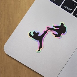Holographic Decal Stickers of Karate Martial Arts Style 2 Premium Waterproof Vinyl Decal Stickers for Laptop Phone Accessory Helmet Car Window Mug Tuber Cup Door Wall Decoration ANDVER307254bHO