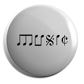 Hippowarehouse Music Note Type Badge Pin