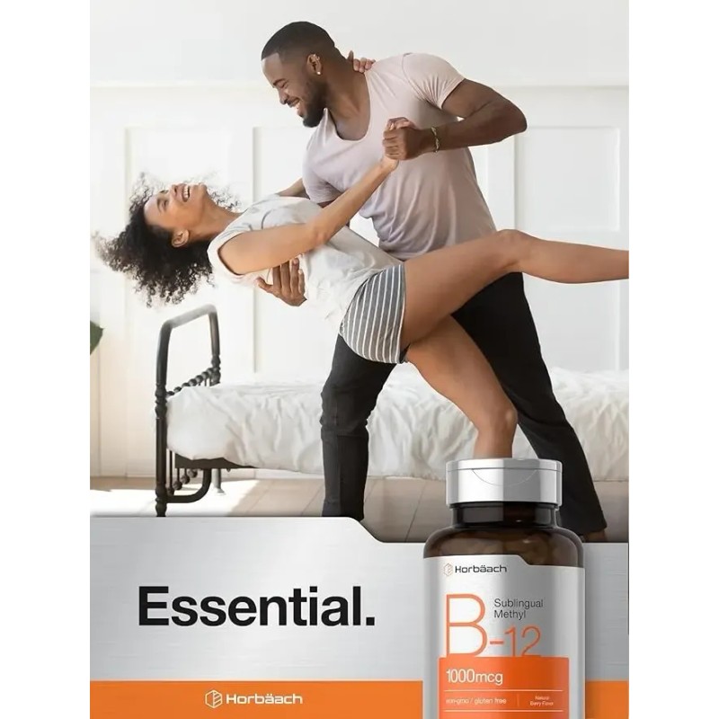 Vitamina B12 1000mcg (400 Tabletas) Metilcobalamina Horb Sabor Berry