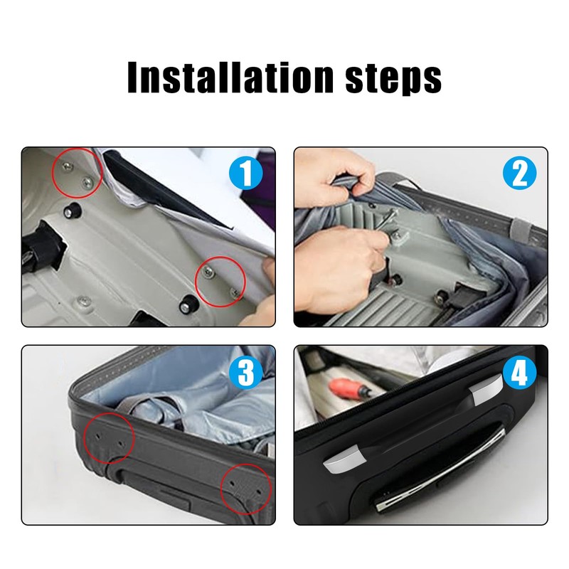 Flylin Pack of 2 Suitcase Handles Replacement, 20 cm /