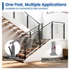 [Patent]Muzata 1Pack 36"x2"x2" Black Glass Railing Post for Level or