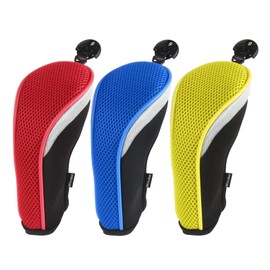 Andux 3 Pack Golf Hybrid Club Head Covers Interchangeable No. Tag Mt/hy09 (Red,Yellow, Blue)