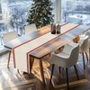 Tian Zhun Christmas Table Runner Red Plain Striped Table Runner