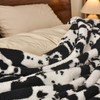 PHF Cute Cow Print Sherpa Blanket Queen Size for Women