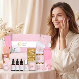 Regalos para mujeres, regalo de cumpleaños para mujeres, juego de 30 regalos para el cuidado facial de la piel, regalo de Pensando en ti, juego de ces