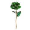 Forever Green Rose 24K Real Artificial Flower with Leaf and