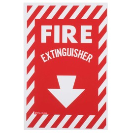 White Surface-Mounted Fire Extinguisher Cabinet for 20 lb. Fire Extinguishers . Fire Extinguisher Label Added Wall Cabinet / Outdoor Storage Cabinet / Home Cabinet