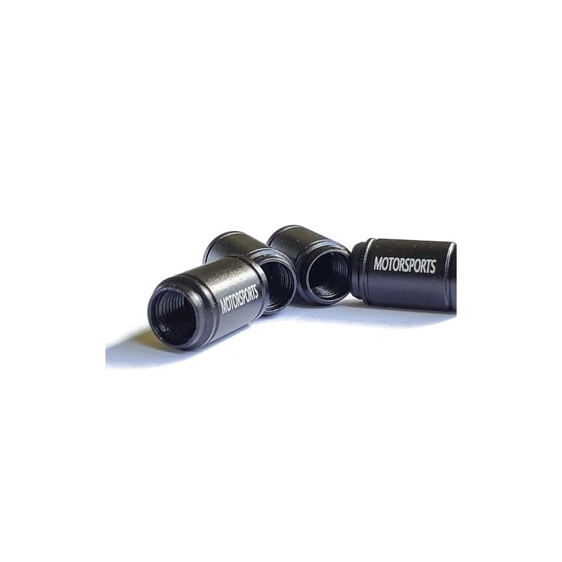 Bigfoot Sasquatch Walking (Orange and Black) Tire Valve Stem Caps