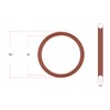 228 Silicone O-Ring, 70A Durometer, Red, 2-1/4" ID, 2-1/2" OD,