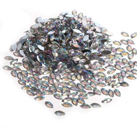 Pack of 500 Crystal Rhinestones, AB Acrylic Crystals Flatback Rhinestones, Nail Design, Crystal Rhinestones for Clothing, DIY for Necklace, Clothing, Wedding Dress Decorations