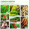 2PCS 12x3x1ft Galvanized Raised Garden Bed,Outdoor Planter Box Metal Patio