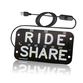 NSKANQI Rideshare LED Light for Car | Taxi Sign | Rideshare Accessories USB Cable/Vehicle Accessories |Taxi Light Car Signs (Ride Share Pink)